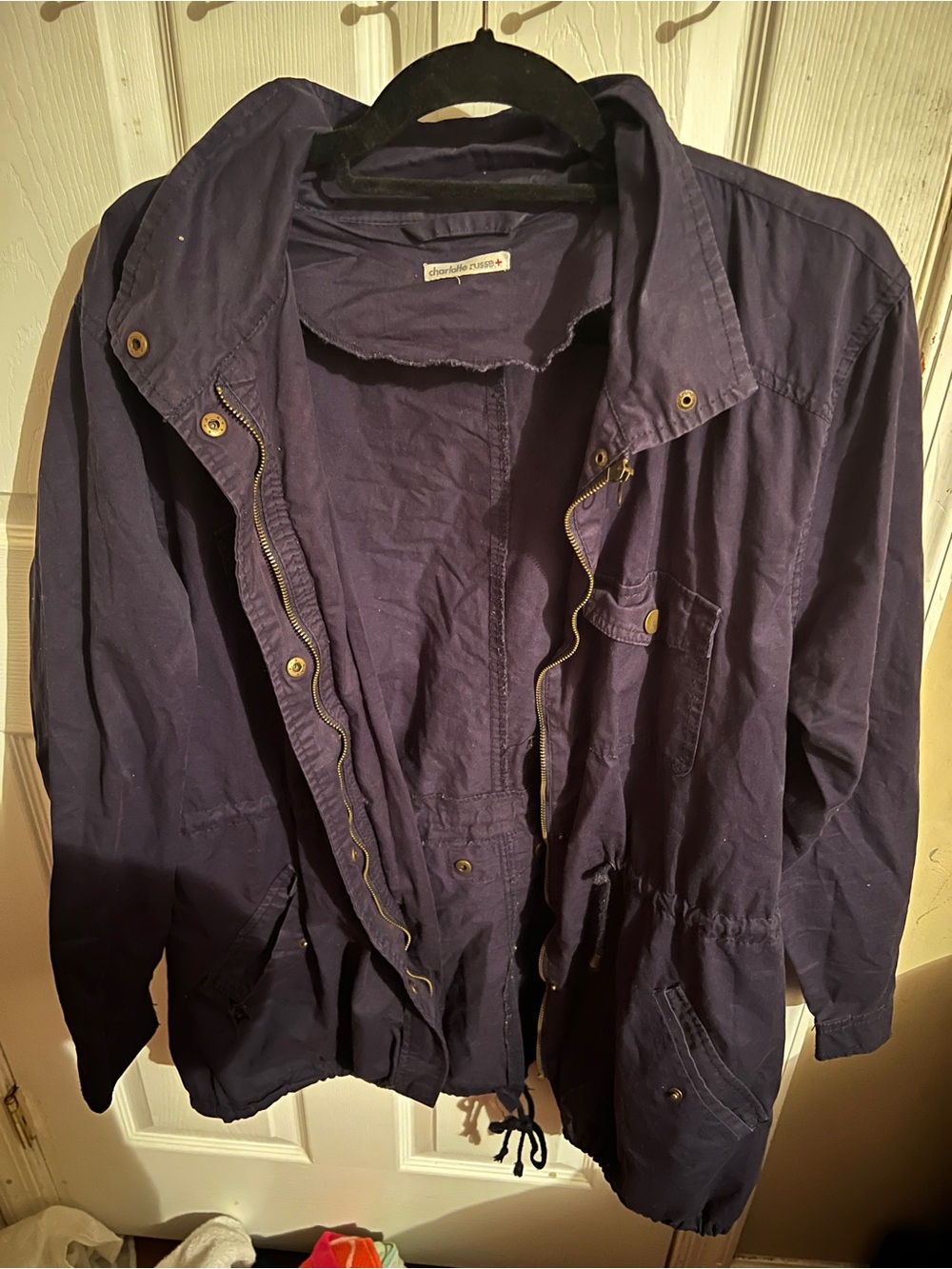 Women's Navy Utility Jacket - Charlotte Russe